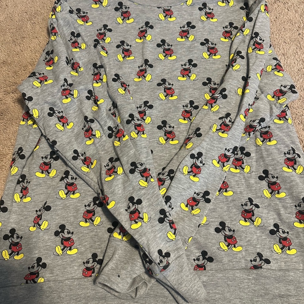 Disney Gray Mickey Mouse Sweater